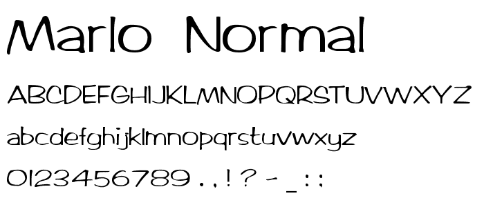 Marlo  Normal font